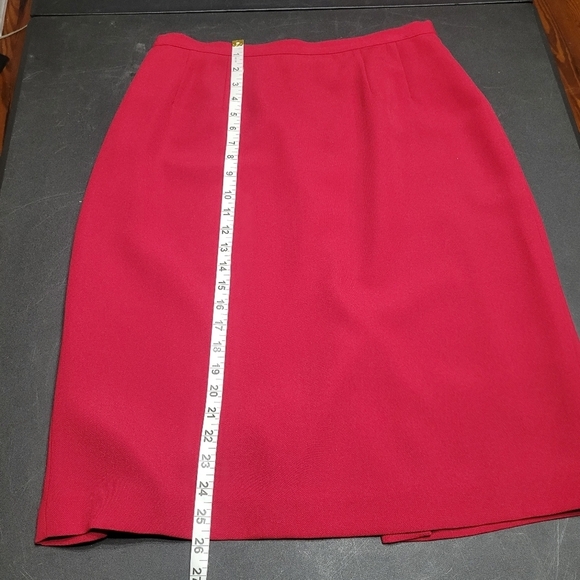Emily Red 2Pc Double Breasted Blazer Skirt Set Corpcore Office Women's Size 14 - Picture 11 of 13